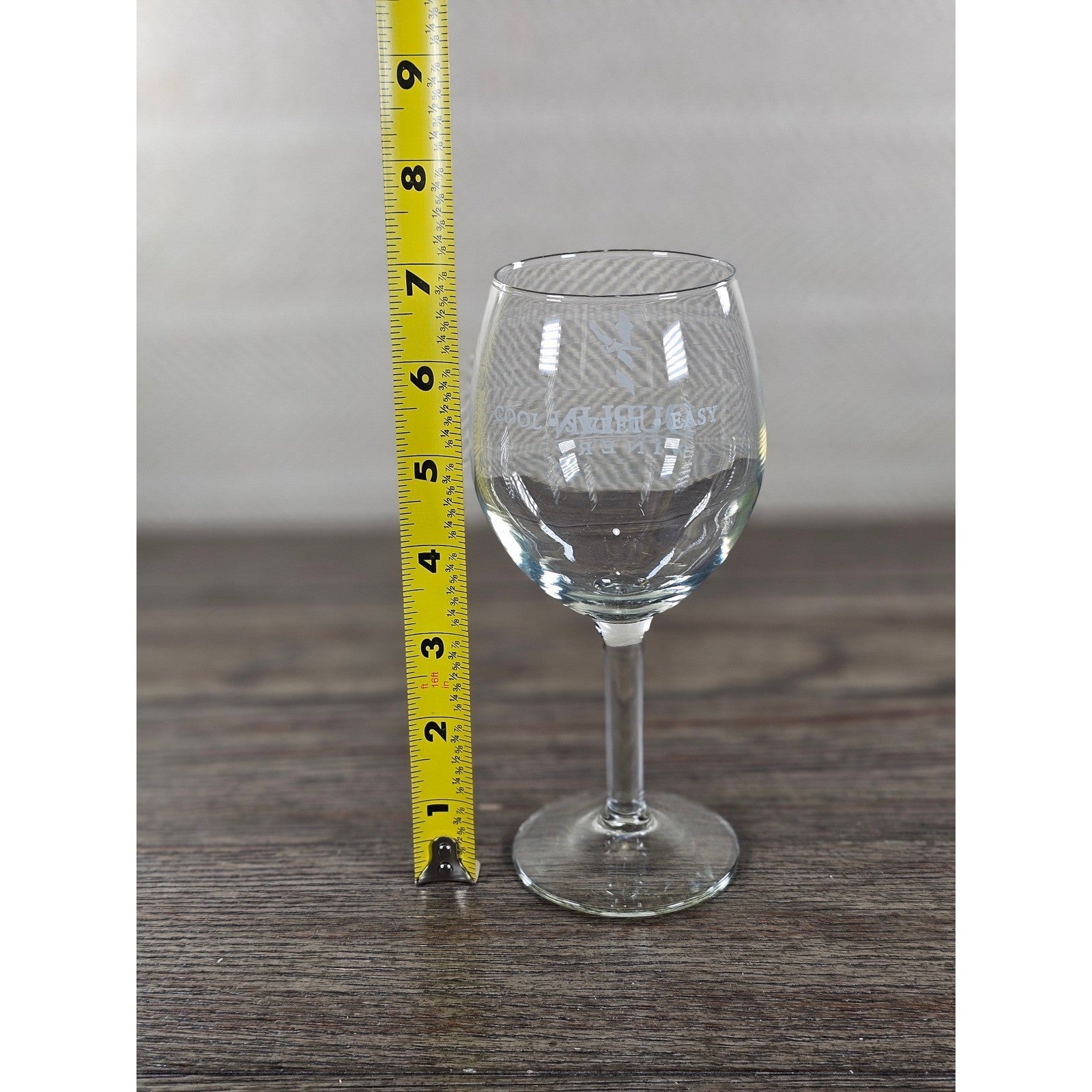 Duplin Winery Wine Glass 7" Tall Etched Stemmed Goblet
