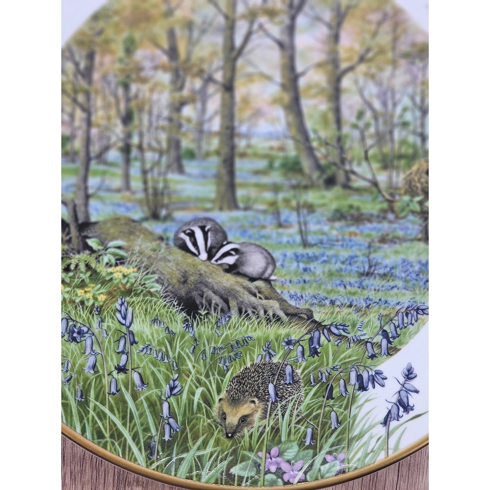 Vintage Franklin Porcelain Woodlands in April Plate by Peter Barrett 9 Inch