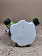 Saint Patricks Day Ceramic Leprechaun Holding Rainbow Figurine