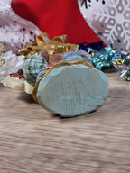 Vintage 90s Angel Figurine Holding Birdhouse 3"