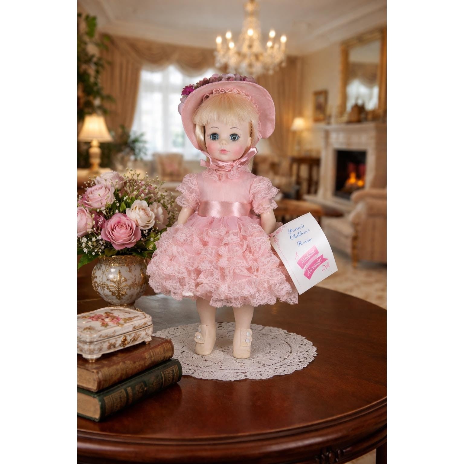 Vintage Madame Alexander Renoir Doll Portrait Children Pink Lace w Tag