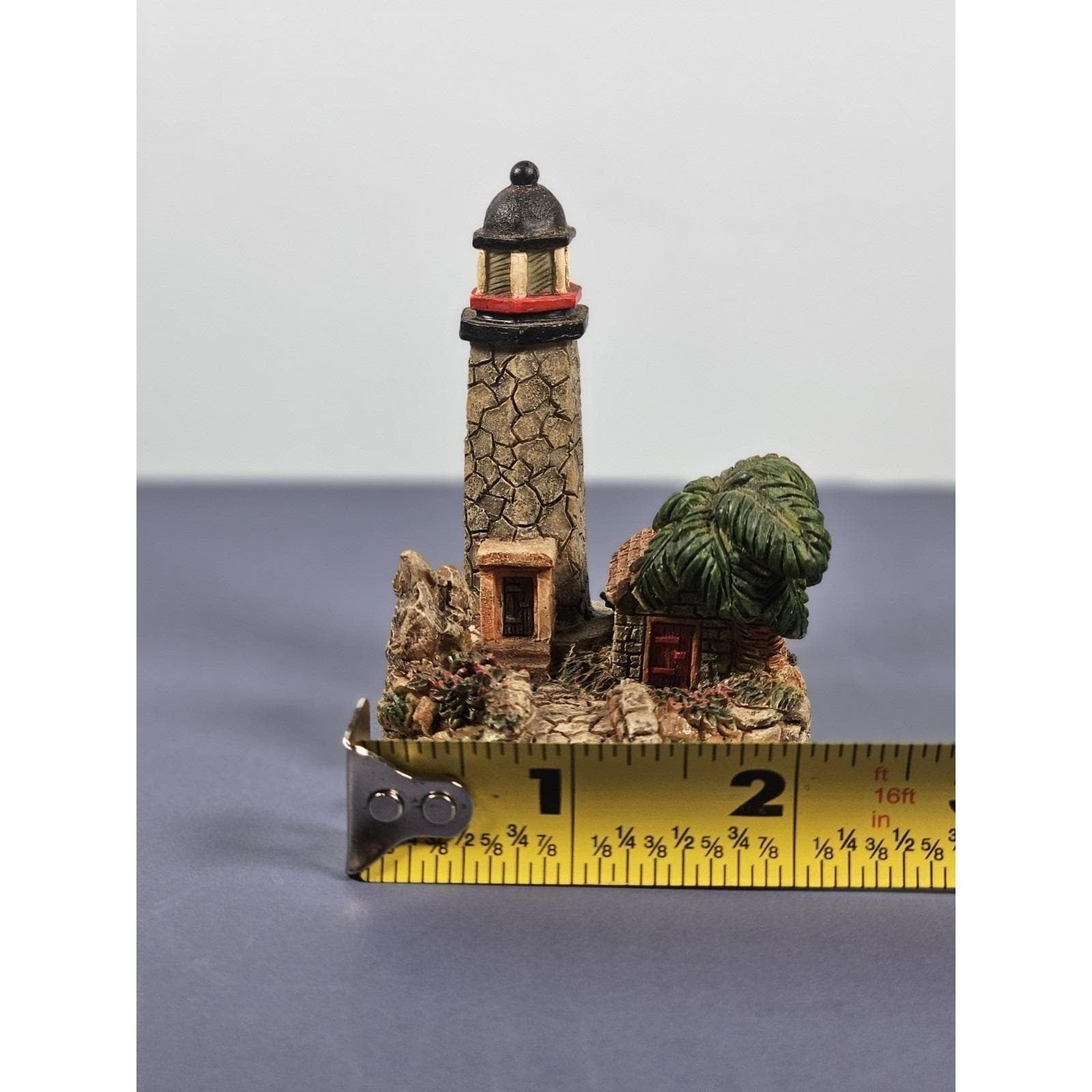 Ks Collection Lighthouse Figurine Palm Tree Cottage 1990s