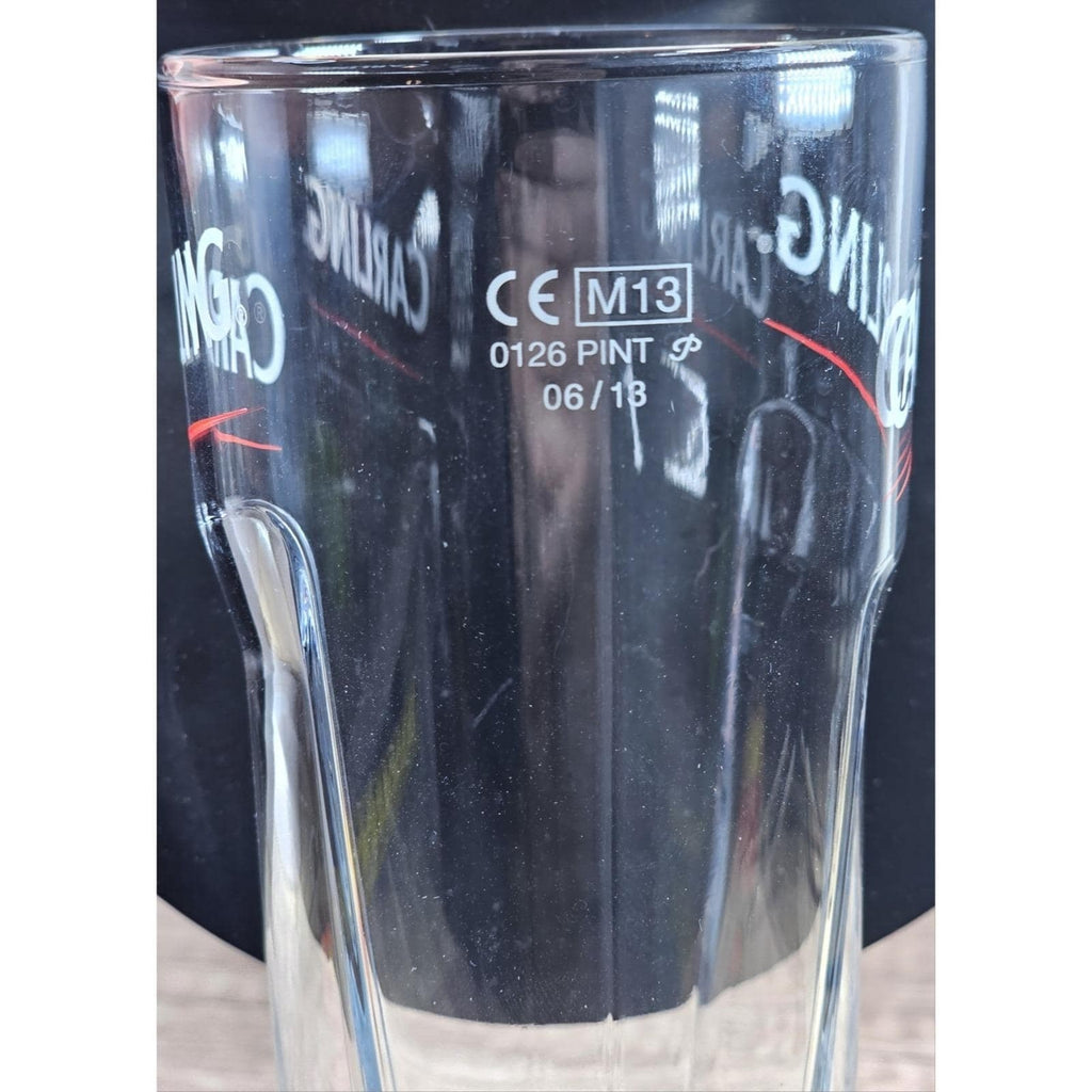 Vintage Carling Pint Glass Tumbler Clear Barware 8 Inch Beer Glass