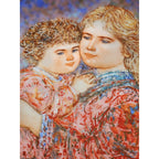 1985 Edna Hibel Mother and Child Plate "Erica & Jamie" Knowles 8.5"