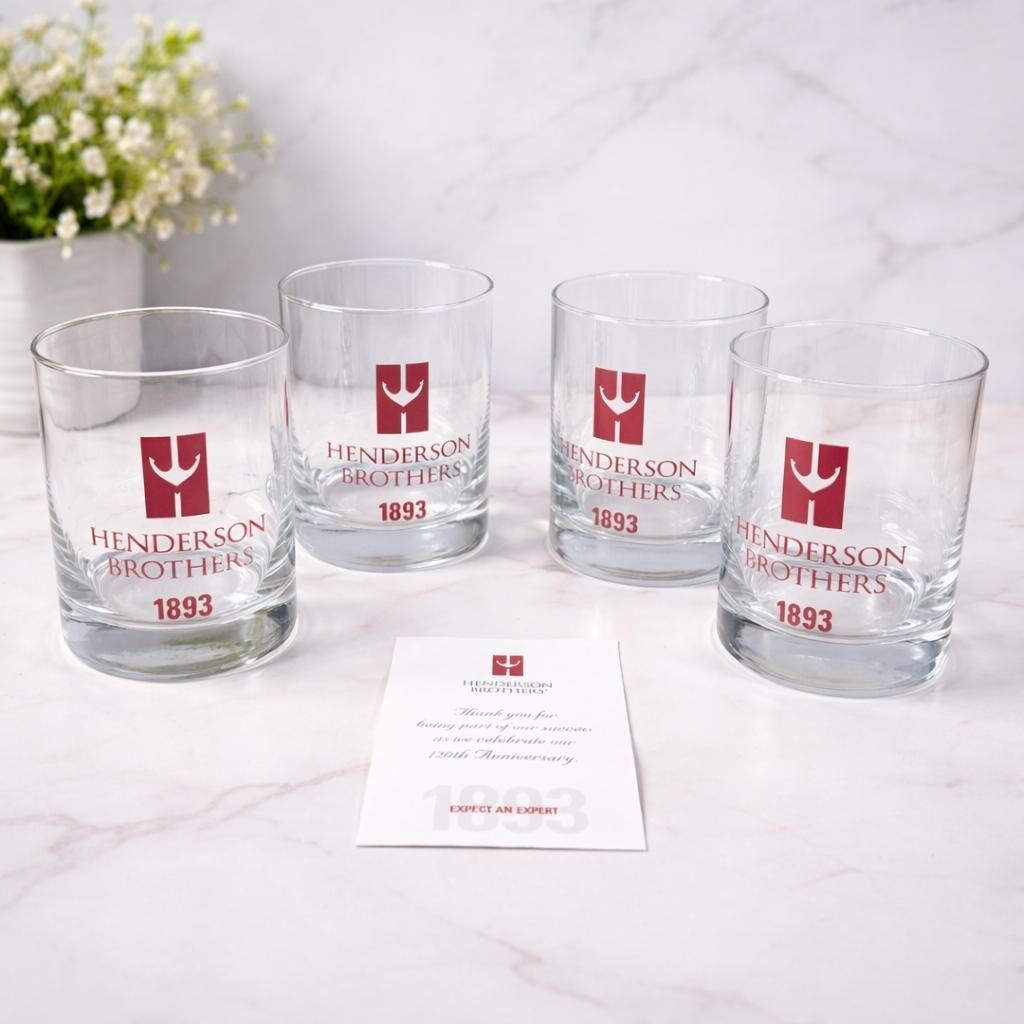 Set of 4 Henderson Brothers 1893 Whiskey Glasses