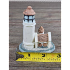 Miniature Lighthouse Resin Figurine Coastal Nautical Decor 3.5"