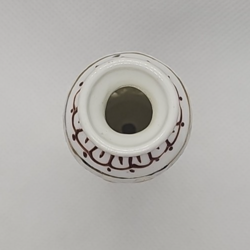 Vintage 2.5 in Porcelain Minatare Vase W/ Lilly Flower