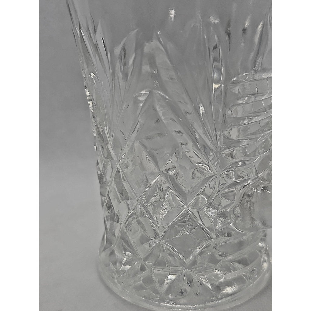 Vintage 5" Tall Anchor Hocking Pressed Pineapple Glass Creamer Pitcher 1960s