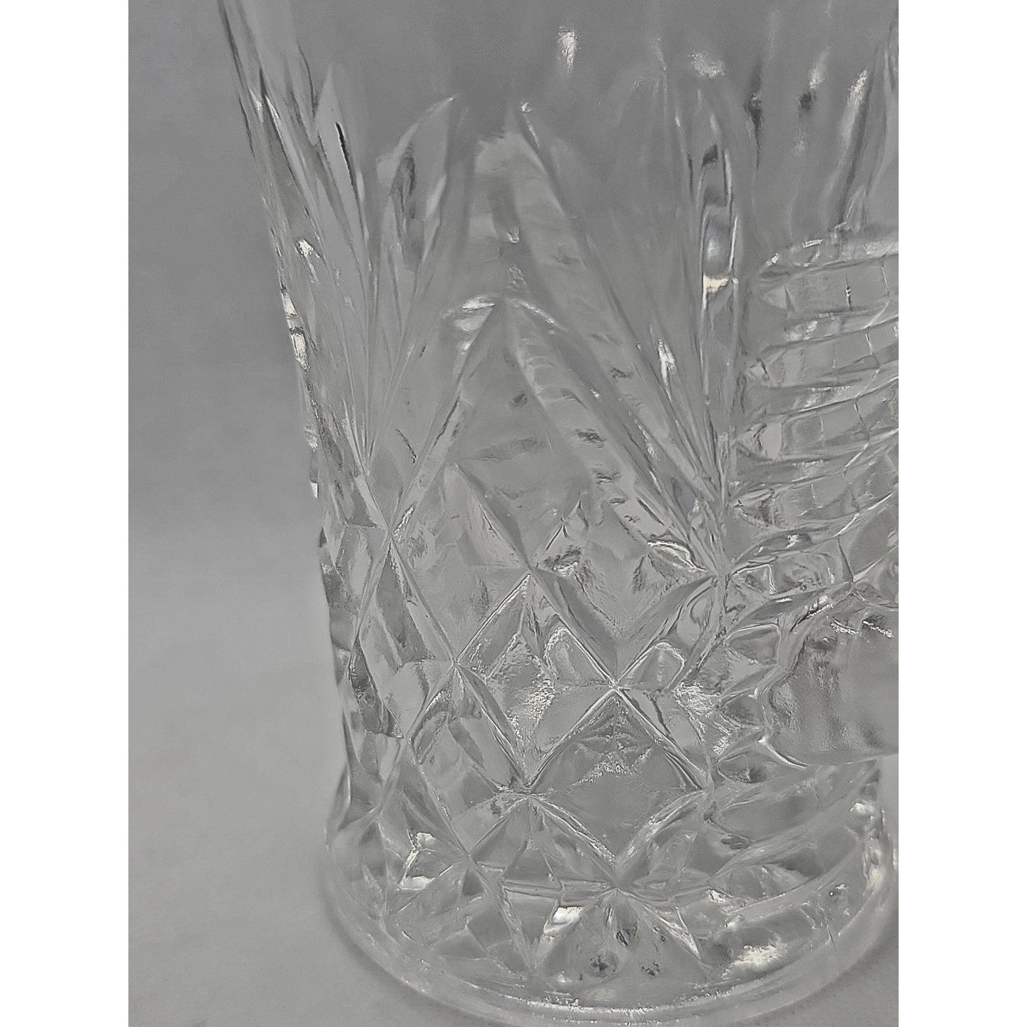 Vintage 5" Tall Anchor Hocking Pressed Pineapple Glass Creamer Pitcher 1960s