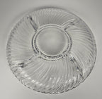 Crystal Clear Studios 11 1/4" Ashford Platter – Swirl Pattern Clear Glass