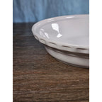 Vintage Chantal White Ceramic Pie Plate 11 Inch Fluted Rim Oven Safe