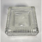 Vintage Crystal Trinket Box 1996 Small Square Jewelry Keepsake Box