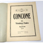 Concone 25 Melodious Etudes Op 24 Piano Book Evans Edition