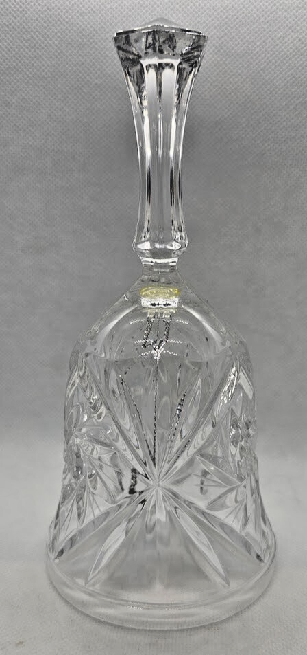 Vintage Crystal clear glass bell - Sun design