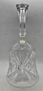 Vintage Crystal clear glass bell - Sun design