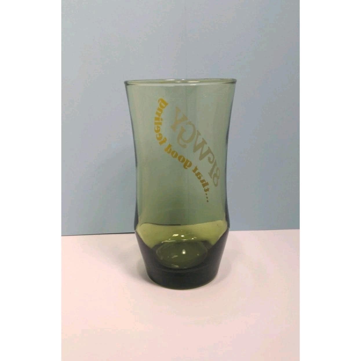 Libbey Green Glass 81WGY That Good Feeling Vintage Tumbler 5.5