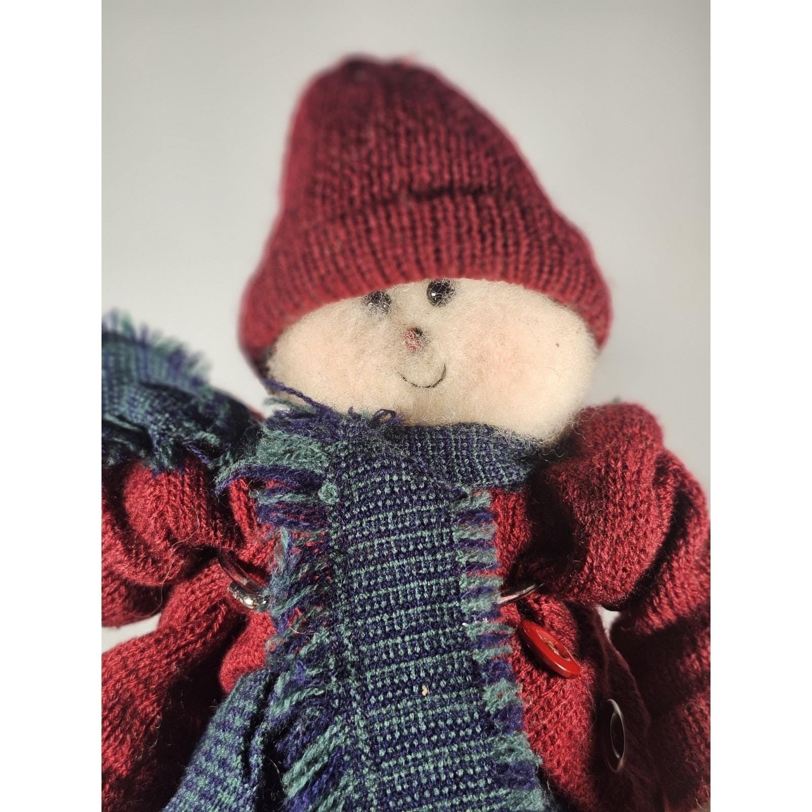 Vintage Snowman Plush Figure Crazy Mountain Imports 11 Inch