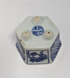 Small Cobalt Blue Japanese Porcelain Pot 2″ × 2.5″