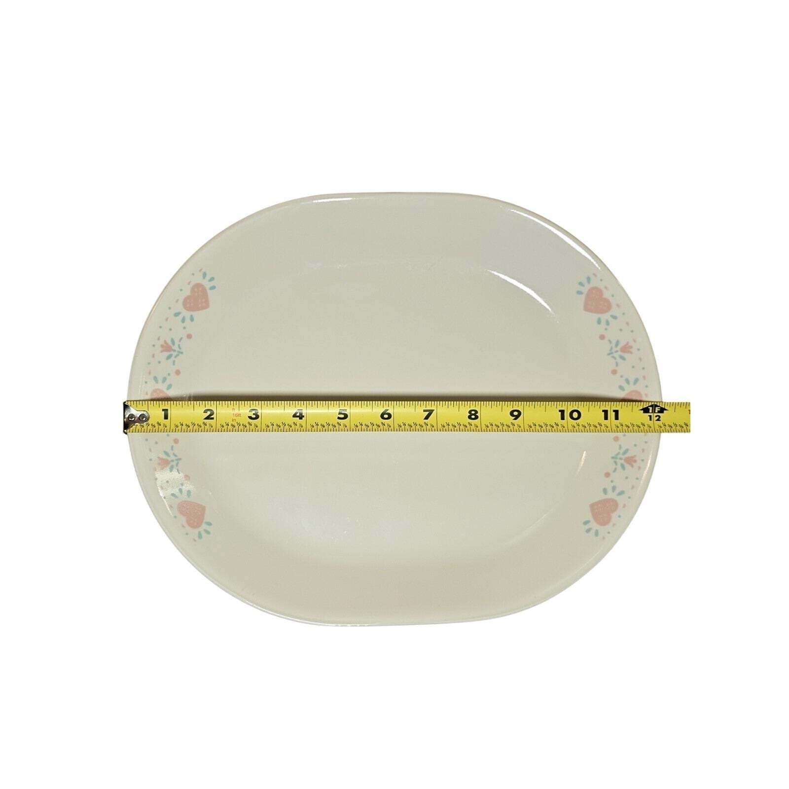 Vintage Corelle Corning Forever Yours Platter & Bowl Set Floral Hearts