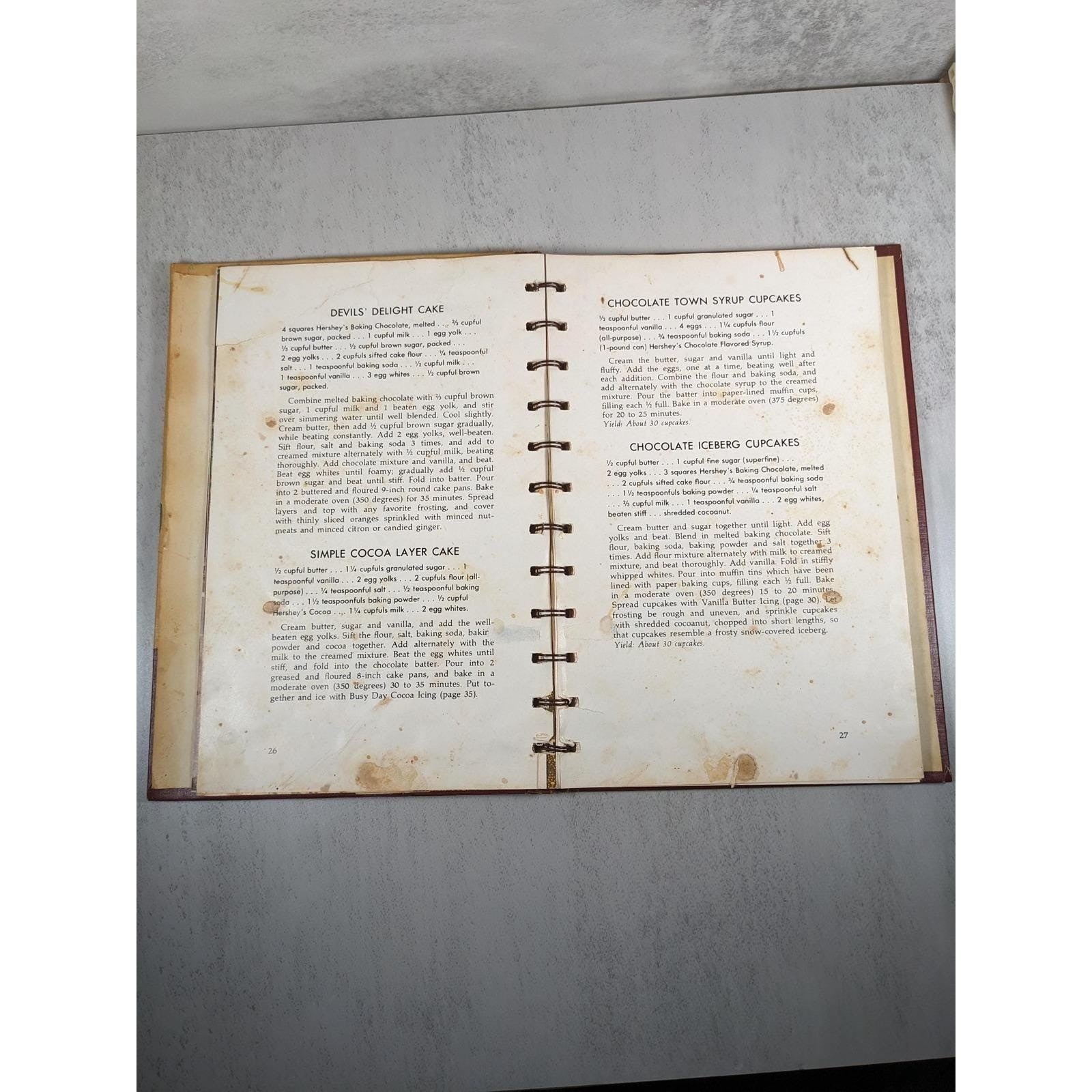 Hersheys 1934 Cookbook 1971 Revised Spiral Hardcover Recipes