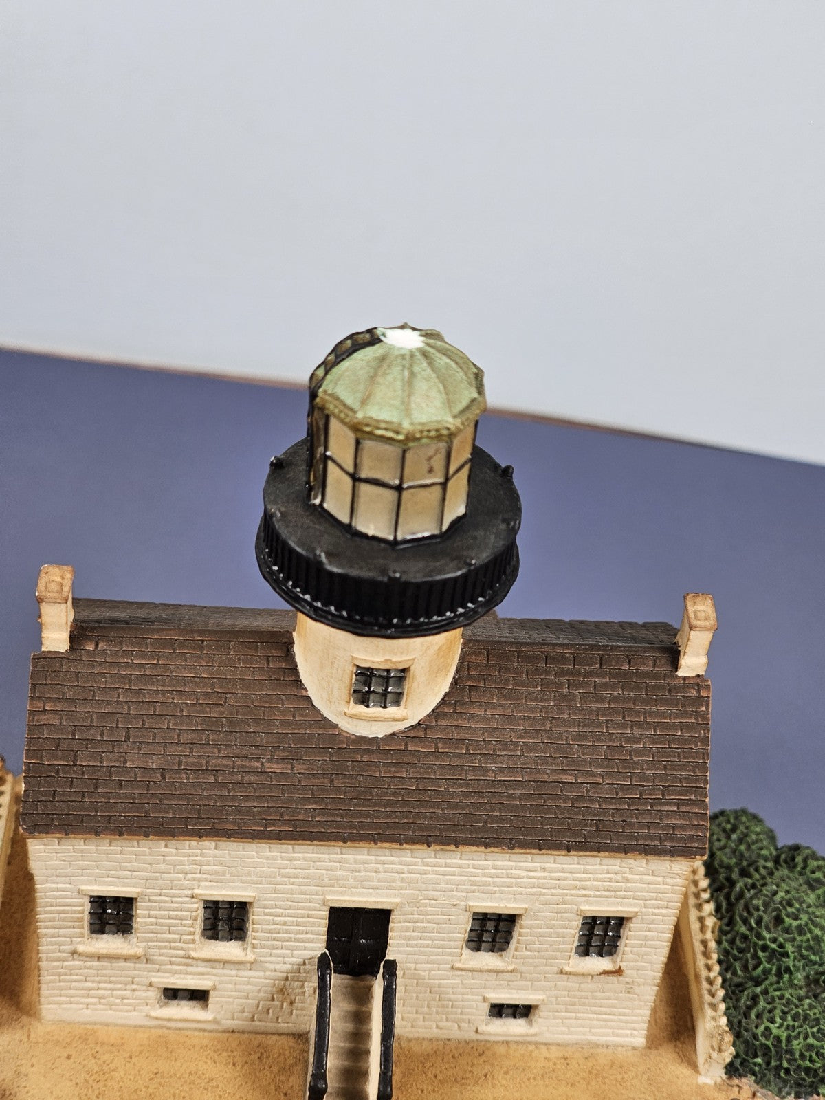 Vintage Old Point Loma Lighthouse sculpture by the Danbury Mint San Diego CA