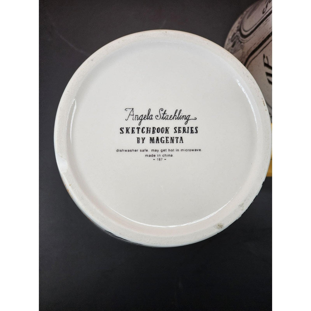 Vintage Halloween Mug Set Ceramic Haunted Apothecary Angela Staehling