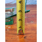 Vintage Green Glass Square Serving Dish Wavy Edge Plate Mid Century