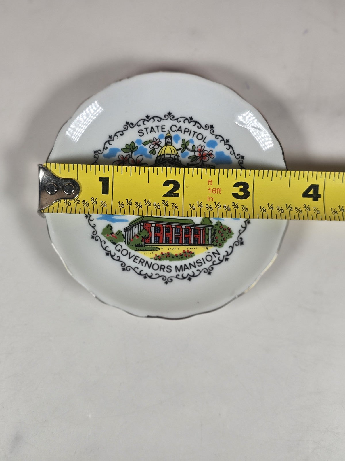 VINTAGE GEORGIA Mini Souvenir Plate State Capitol Governor's Mansion Collectible