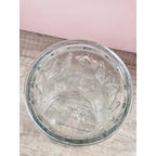 Vintage Brody Clear Glass Vase 9.5 Inch Mid Century Feather Leaf Design