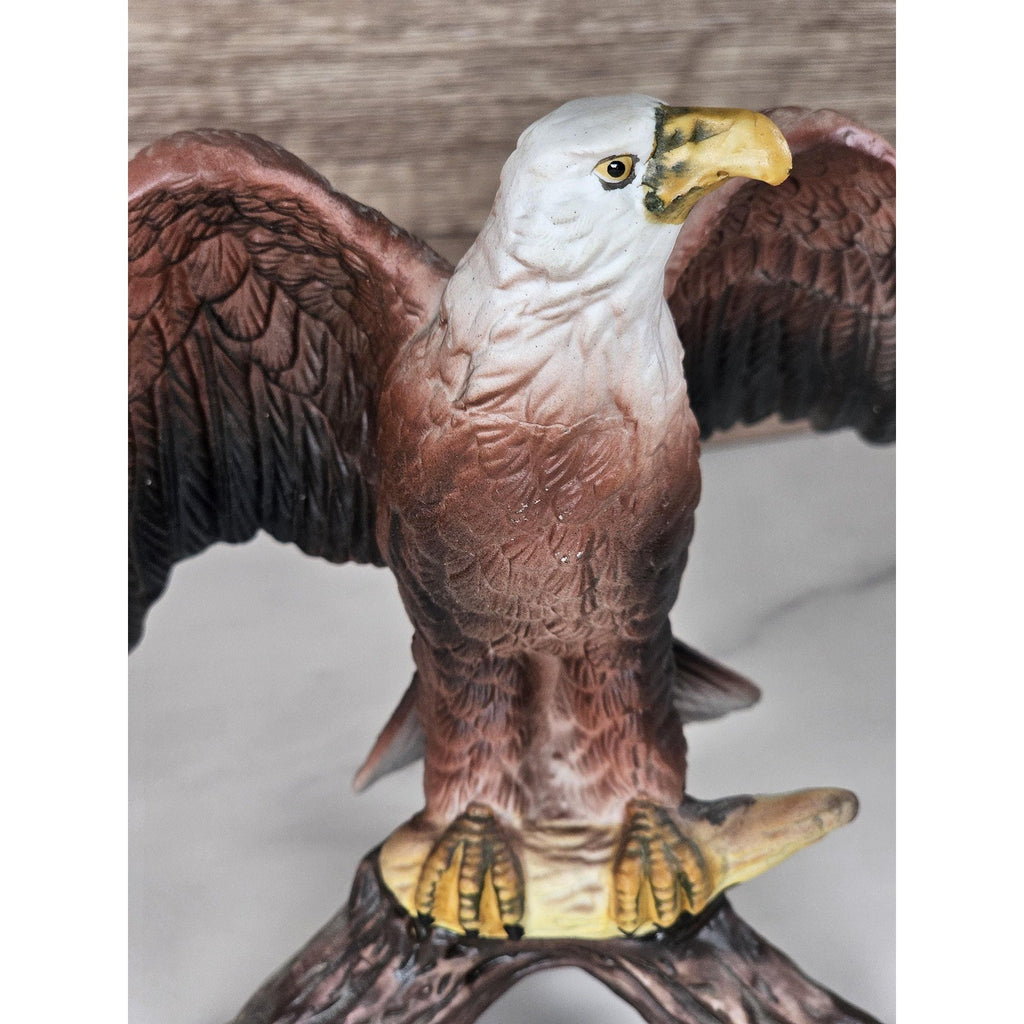Vintage Bald Eagle Figurine Resin American Eagle Statue
