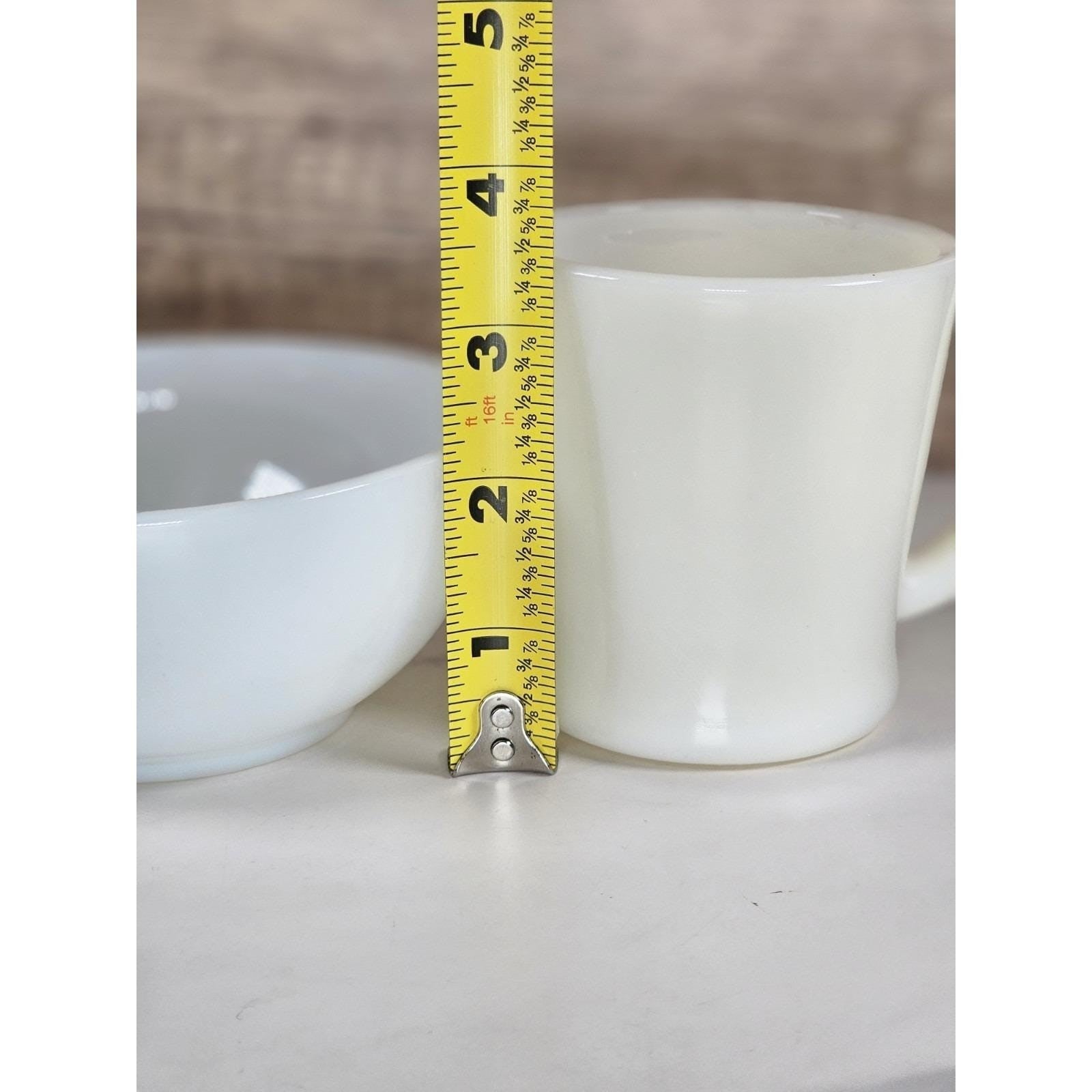 Vintage Anchor Hocking Milk Glass Mug & Bowl Set | Classic White