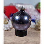 Vintage Hand Blown Glass Christmas Ornaments Stripes Stars Set of 3