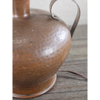 Vintage Hammered Copper Table Lamp 25" Rustic Mid Century Base