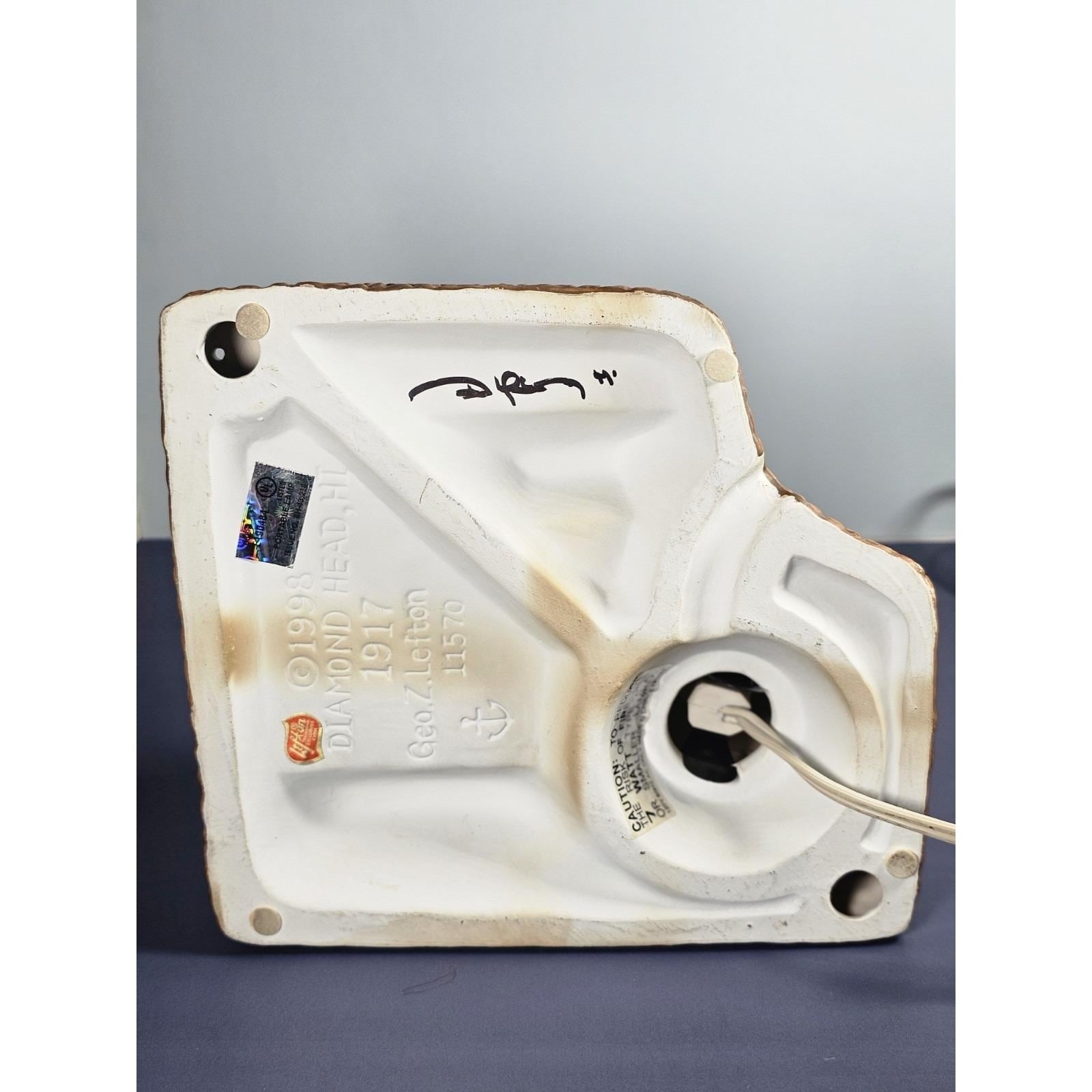 Lefton Diamond Head Hawaii Lighthouse Ceramic Figurine Signed 1999