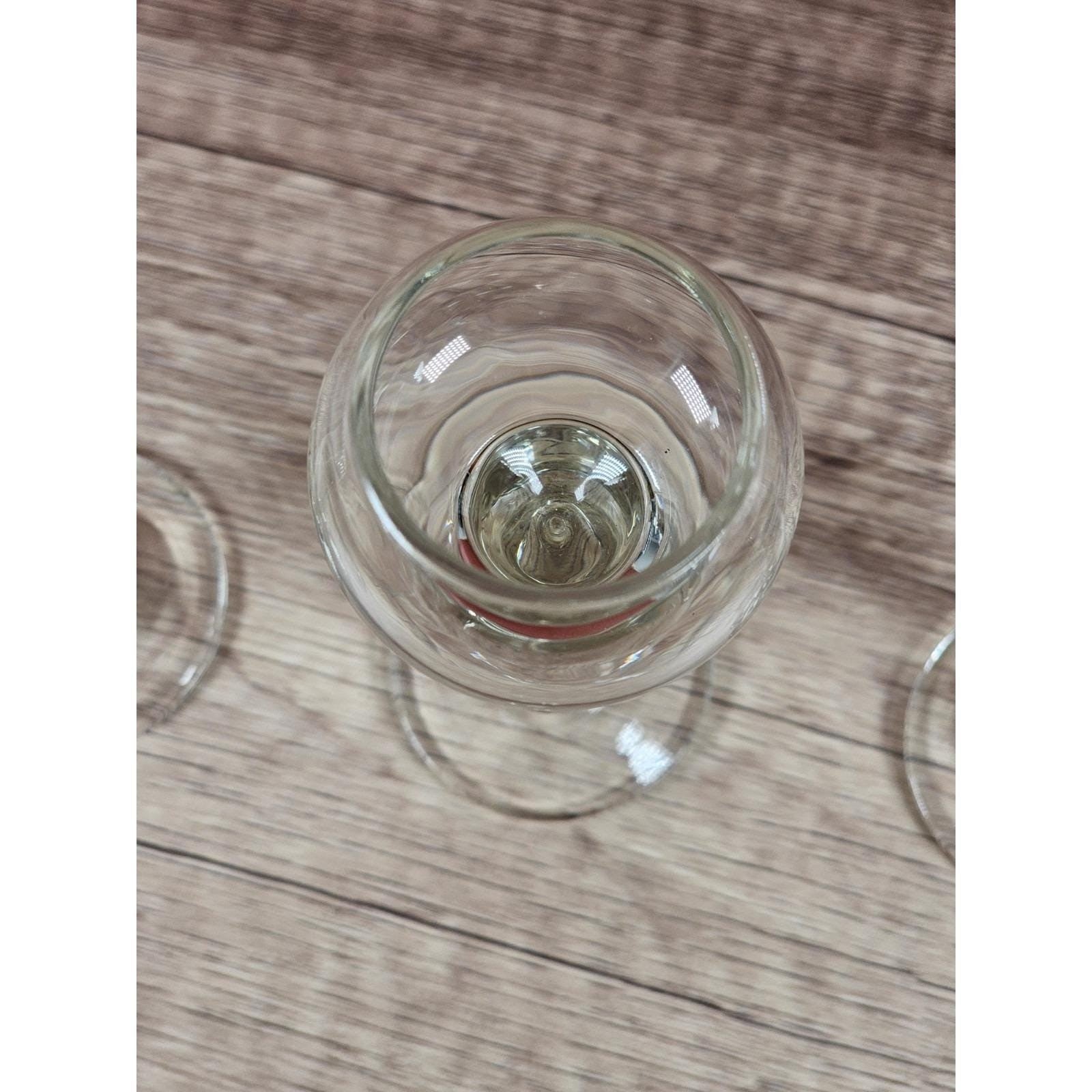 Vintage Crystal Liqueur Shot Glasses Set of 3 Pillar Stem Barware