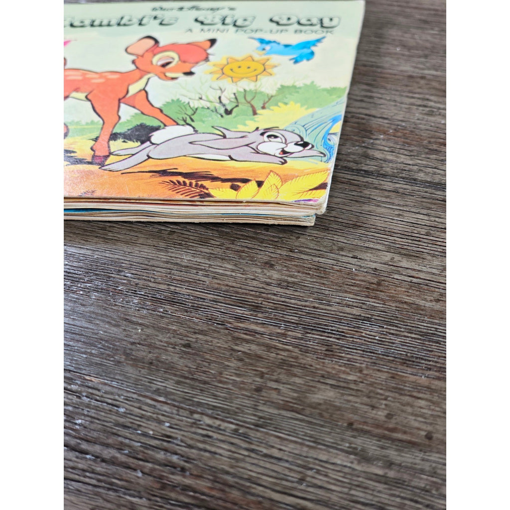 Vintage 1977 Bambi's Big Day Mini Pop Up Book Disney Kids