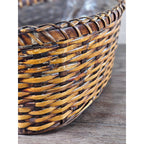 Vintage Woven Basket with Plastic Liner – Rustic Storage or Planter Basket