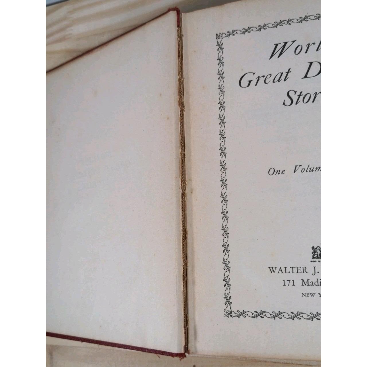 Vintage 1928 Worlds Great Detective Stories One Volume Edition Walter J Black