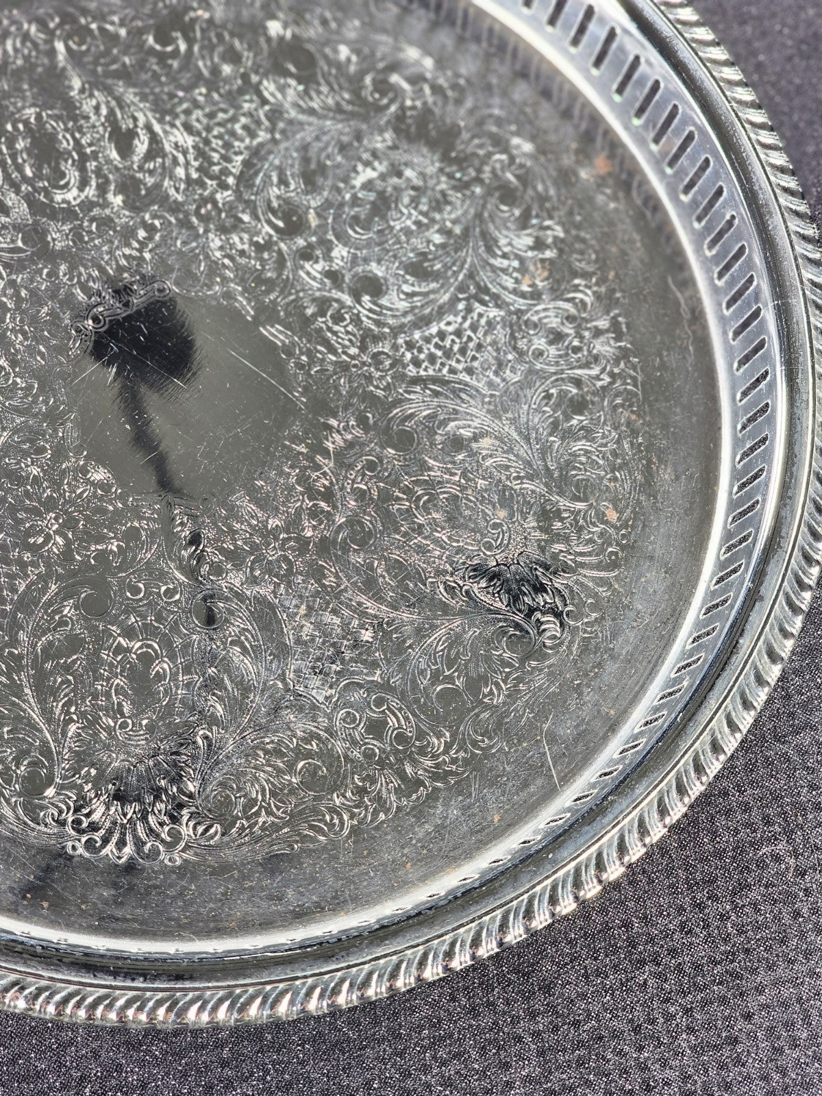 Irvinware Silver Plated Serving Tray 13" Vintage USA