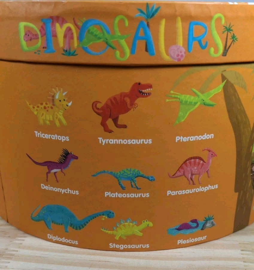 New Boppi Kids 150 pcs Round "Dinosaurs" Jigsaw Puzzle by Laura Watson Sealed