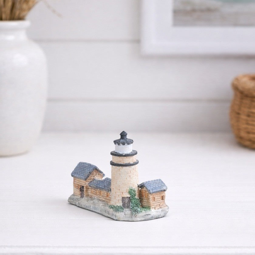 Montauk Point Lighthouse Resin Figurine Mini Coastal Nautical Decor