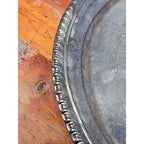 Vintage Silverplate Serving Tray 12 Inch Round Etched Floral Pattern