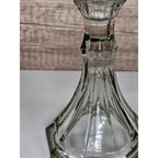 Vintage Fostoria Smokey Glass Candle Holder Faceted 6 Inch USA