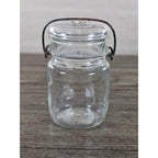 Vintage Ball Ideal Mason Jar 1 Pint Wire Bail Lid 5x3 Glass Jar