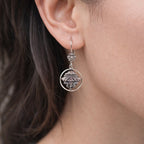 Vintage Sterling Silver Drop Earrings Ornate Dangle Design