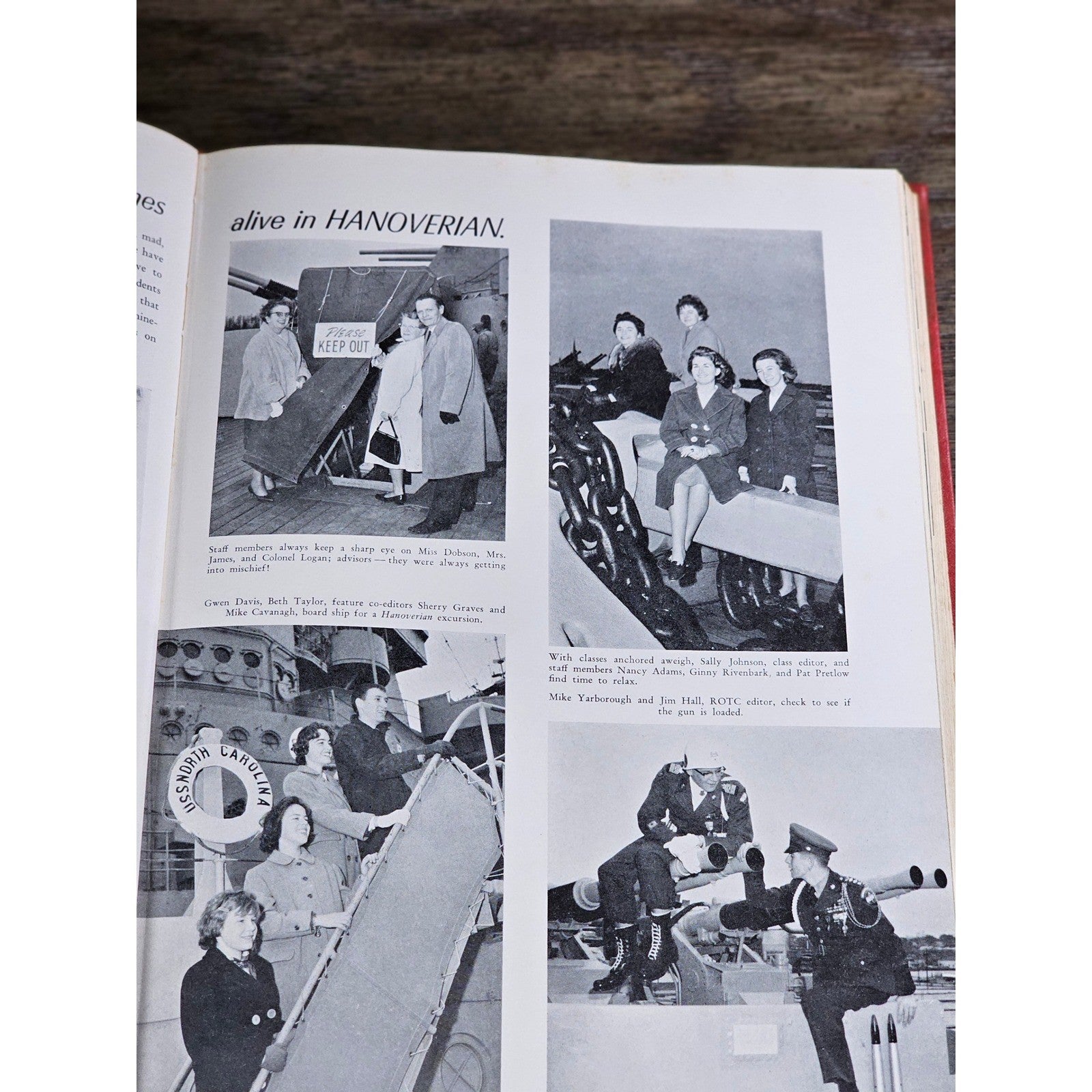 1963 Hanoverian Yearbook Wilmington NC Senior Class Red Hardcover