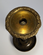 Vintage Brass Twist Candlestick Holder – 10.5" Tall Brass Taper Holder, Rustic