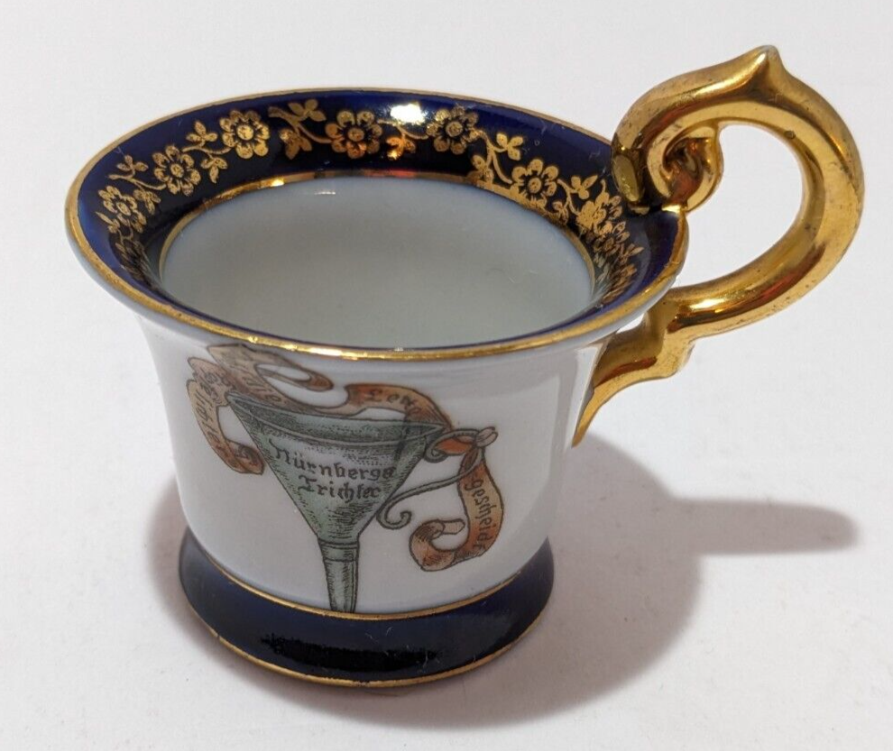 Vintage Demitasse Porzellanfabrik Fredrich Pre-WWII Stamped Cup Made in Germany