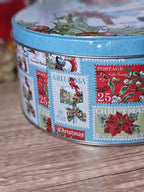 Santa Design Christmas Cookie Gift Tin 8"x5.5" Holiday Collectible Decor