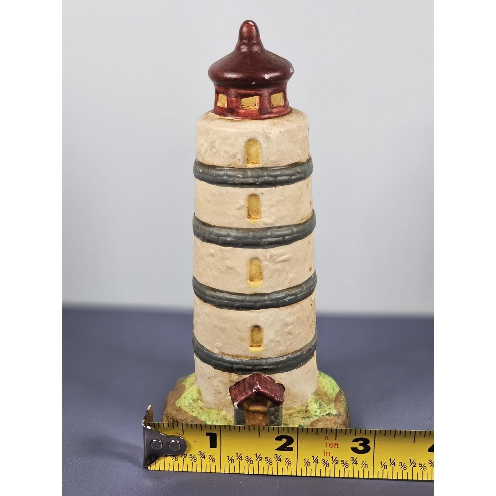 KS Collection Lighthouse Figurine Blue Stripe Nautical Decor